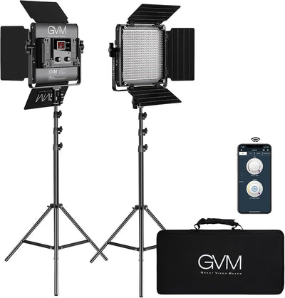 2 Kits Luz LED Video CRI97 Control APP Bicolor 2300K~6800K