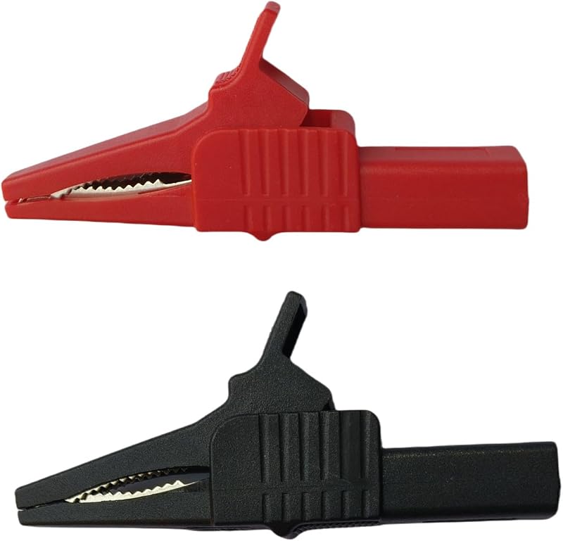 Clips cocodrilo batería auto 1000V 32A 2uds con enchufe banana