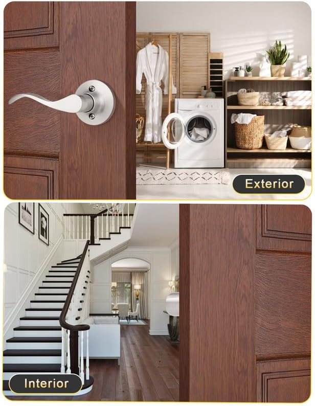 Manija puerta simulada níquel satinado lateral izquierda