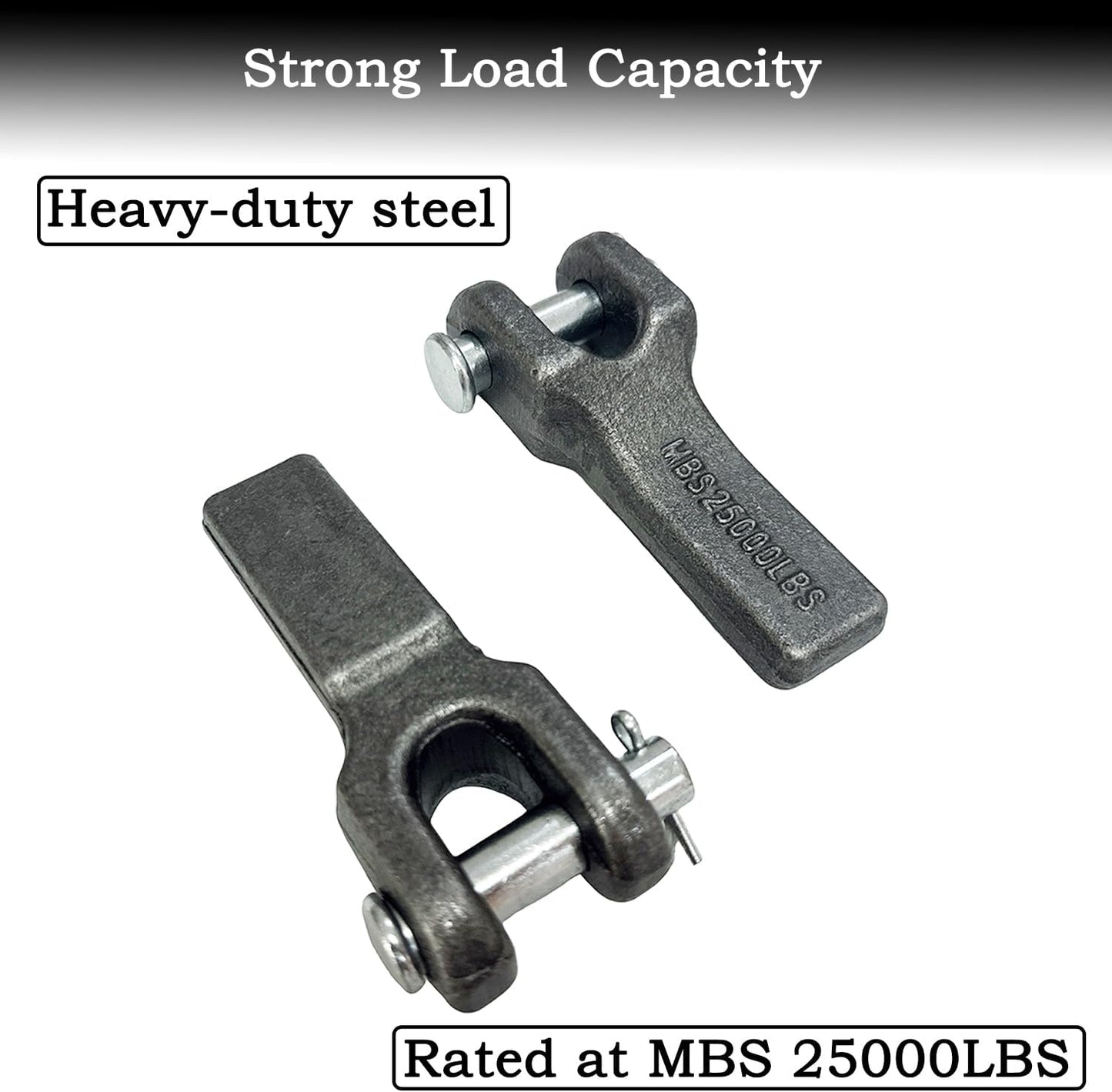 Set 6 anclajes cadena seguridad 3/8" para remolques