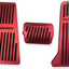Set 3 Almohadillas Antiderrap Pedal Freno Mazda Rojo