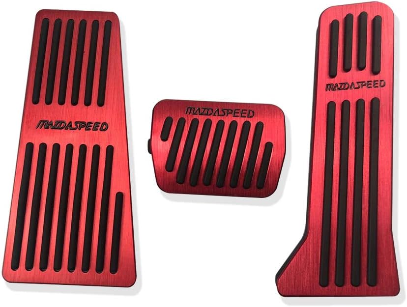 Set 3 Almohadillas Antiderrap Pedal Freno Mazda Rojo