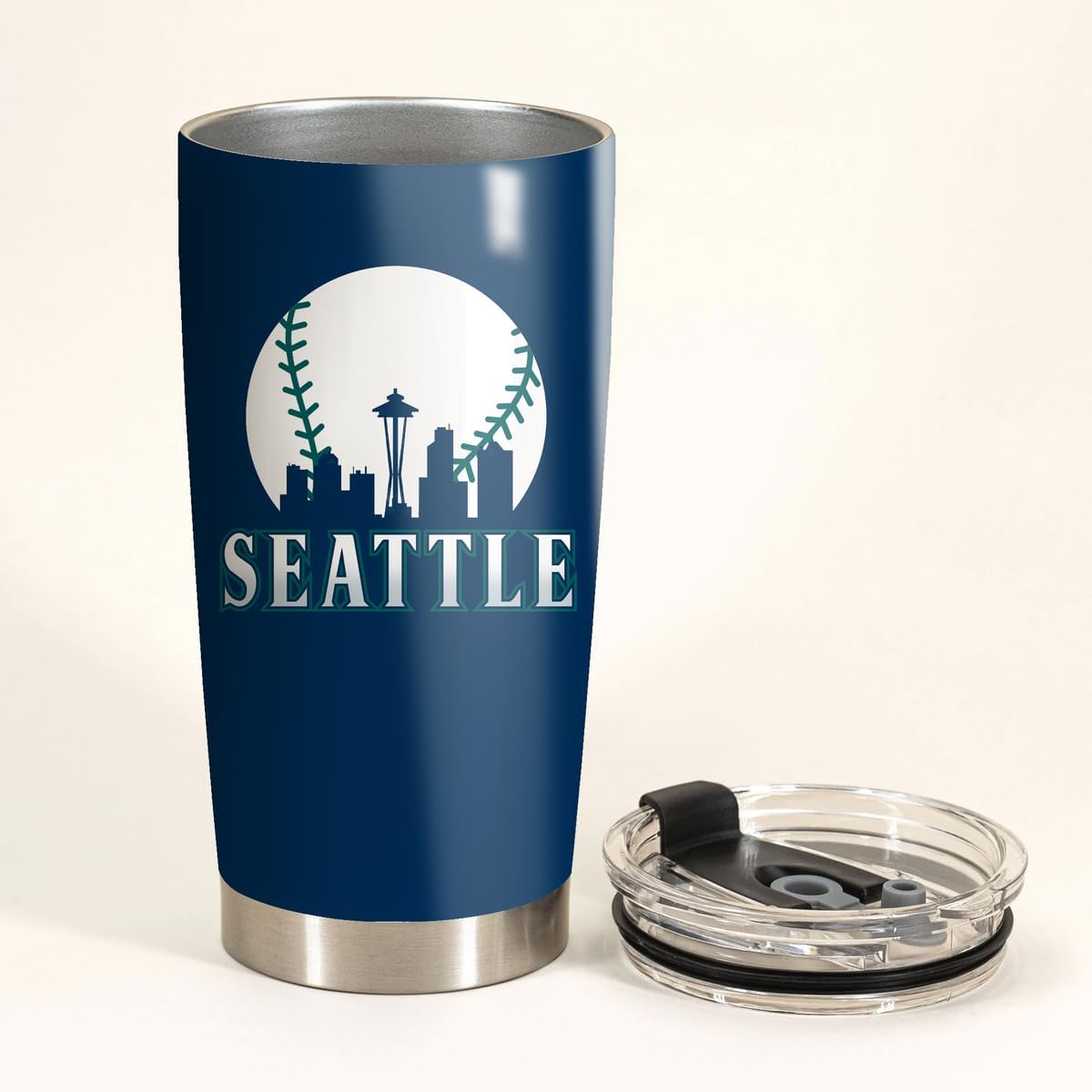 Vaso térmico con tapa diseño Seattle MLB 20