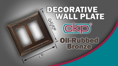 Placa pared CKP Brand #31195 doble basculante bronce aceitado