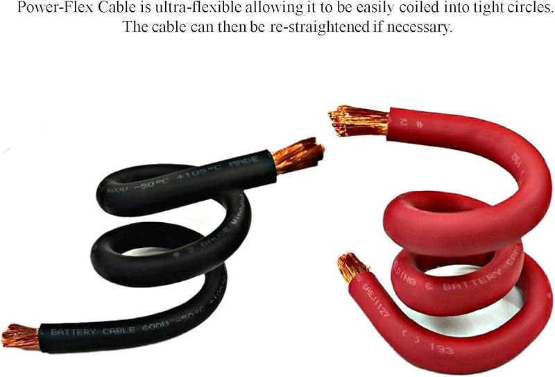Cable soldadura batería cobre 20pies 5 conectores 5/16pulg