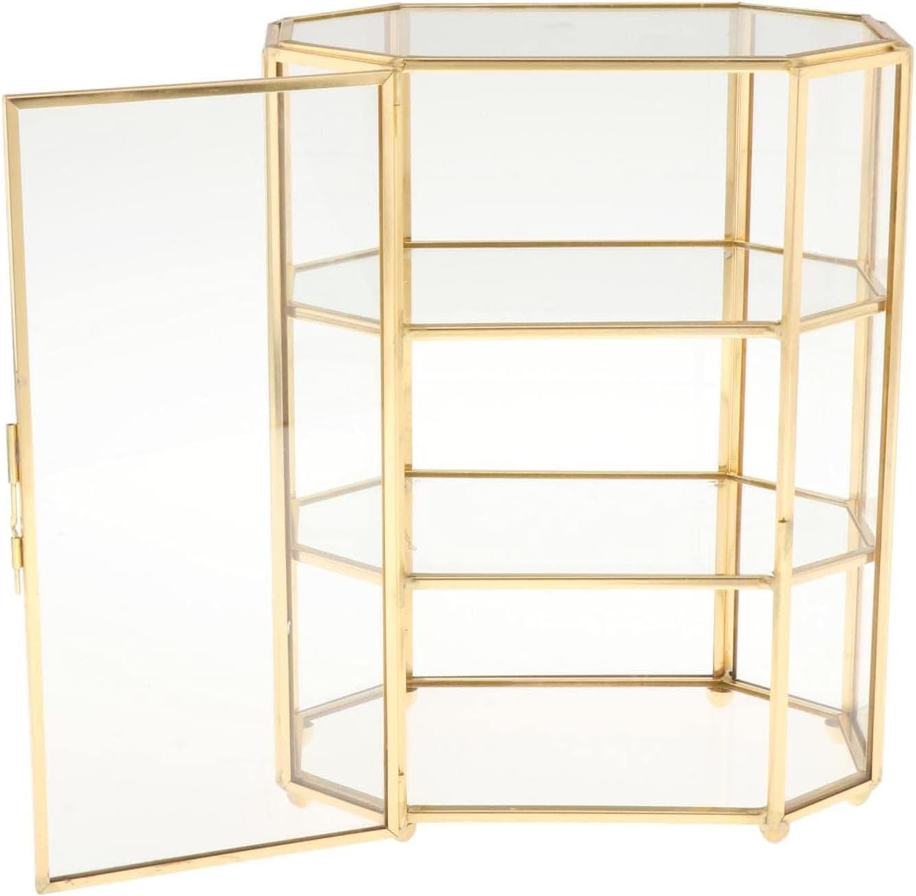 Joyero cristal oro 3 niveles organiz. maquillaje
