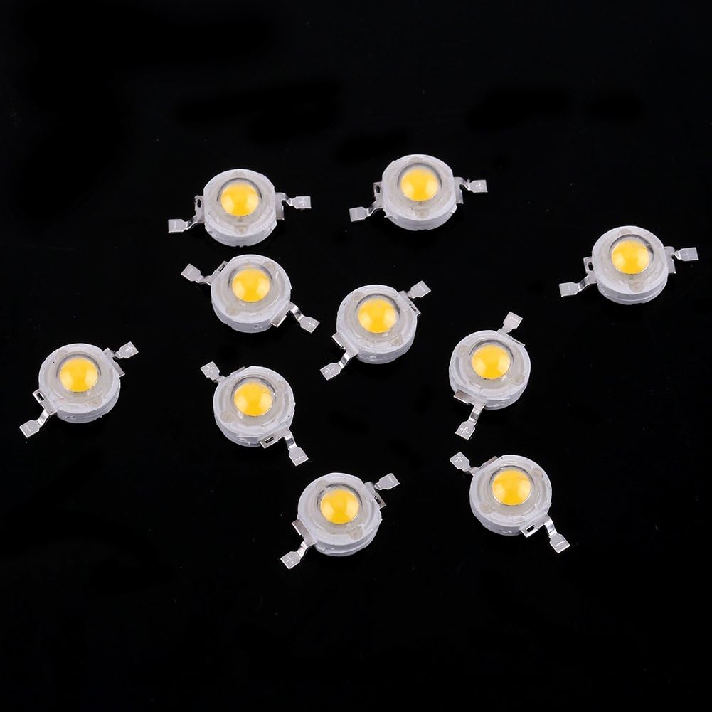 100 Cuentas LED 1W SMD COB Blancas Cálidas para Hogar Estudio