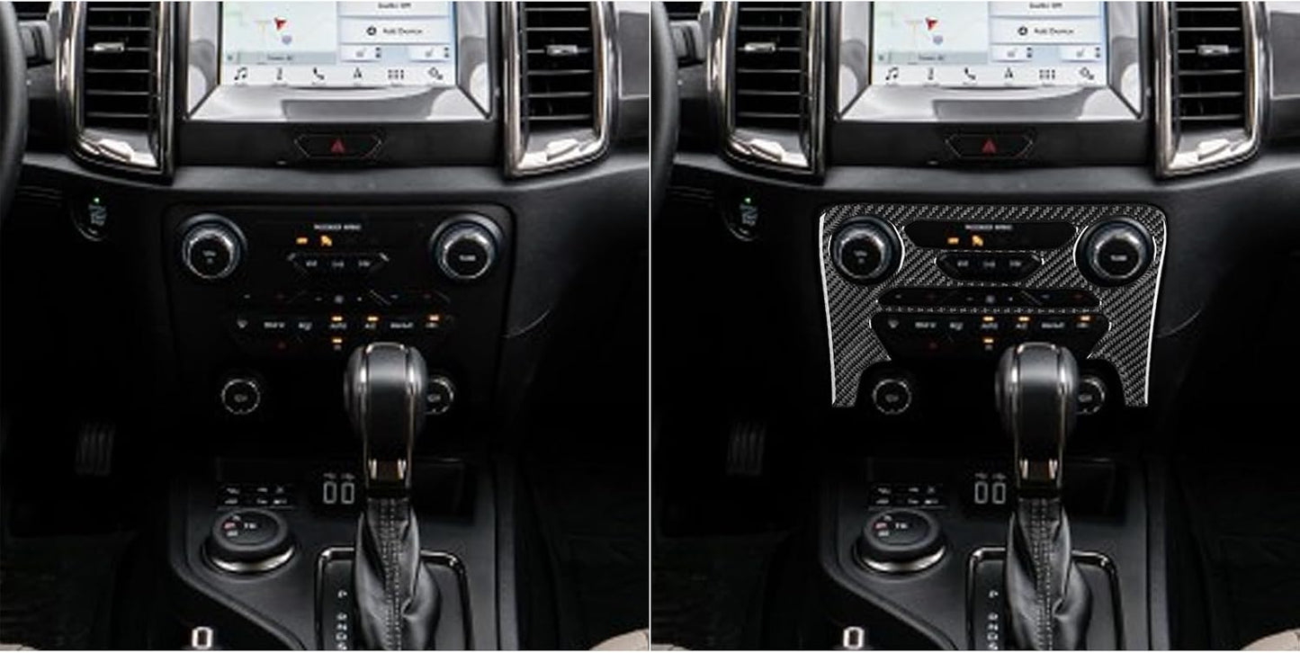 Cubierta panel central Ford Ranger XLT fibra carbono negro