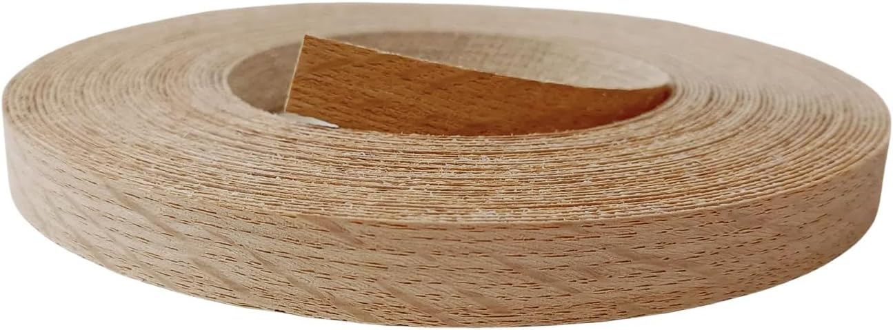 Rollo bandas borde madera roble 1/2pulg x50ft termofusible