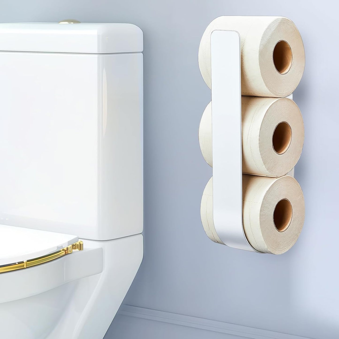 Soporte papel higiénico pared para 3 rollos tisú