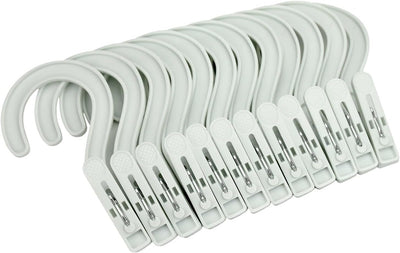 Ganchos para ropa sucia botas clips baño viaje 12uds
