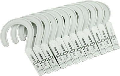 Ganchos para ropa sucia botas clips baño viaje 12uds