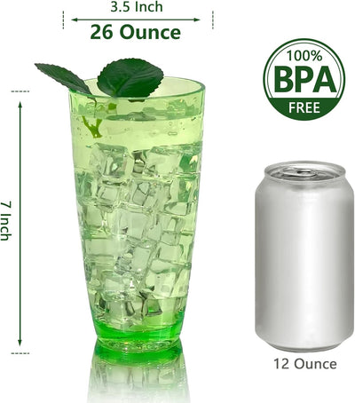 6 Pzas Vasos Plástico 26oz Sin BPA Acrílico Resistentes