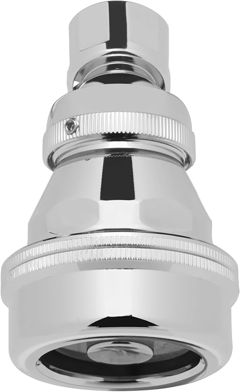 Cabezal ducha latón 2.5 GPM disco rociador cromado