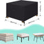 Funda otomana patio impermeable UV 28x28x17" negro