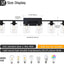 6 Luces Tocador Negro Mate Vidrio Transparente Base Metal