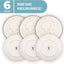 Set 6 platos llanos 11pulg porcelana resistente arañazos