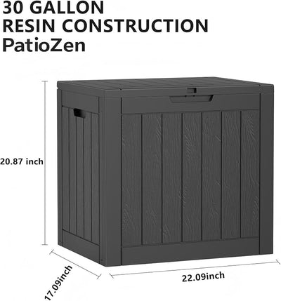 Caja resina 30gal con cerradura para cojines y herramientas
