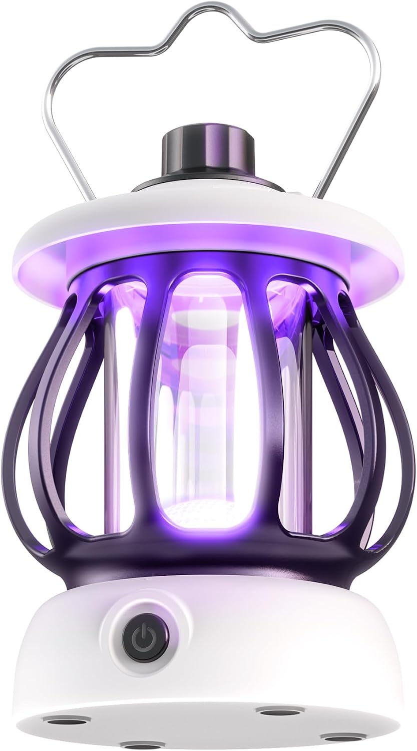 Trampa insectos voladores 10 repuestos recargable blanco