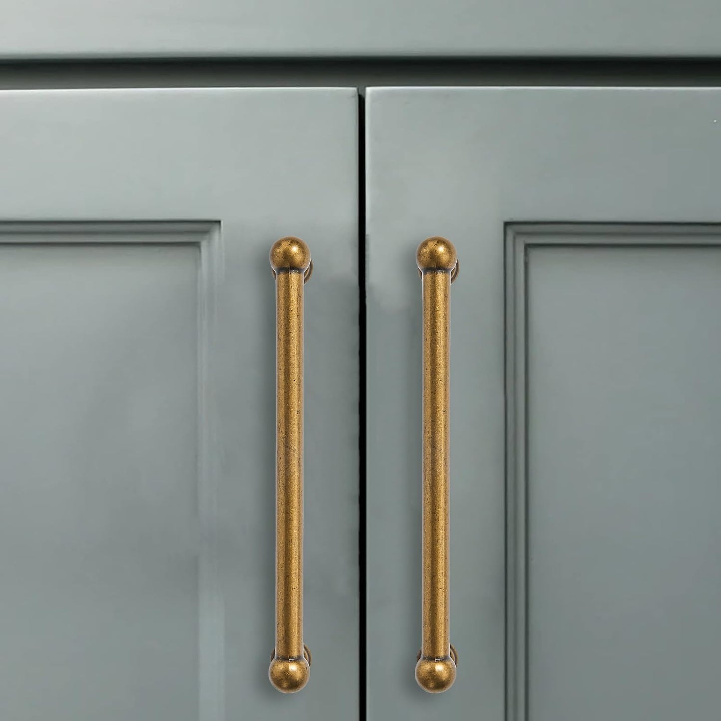 2 Manijas Latón Antiguo para Cajón Cocina 3-3/4pulg