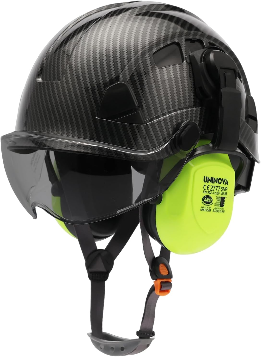 Casco arborista con protector facial y orejeras