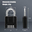 Cerradura combinación 4 dígitos exterior negro reiniciable