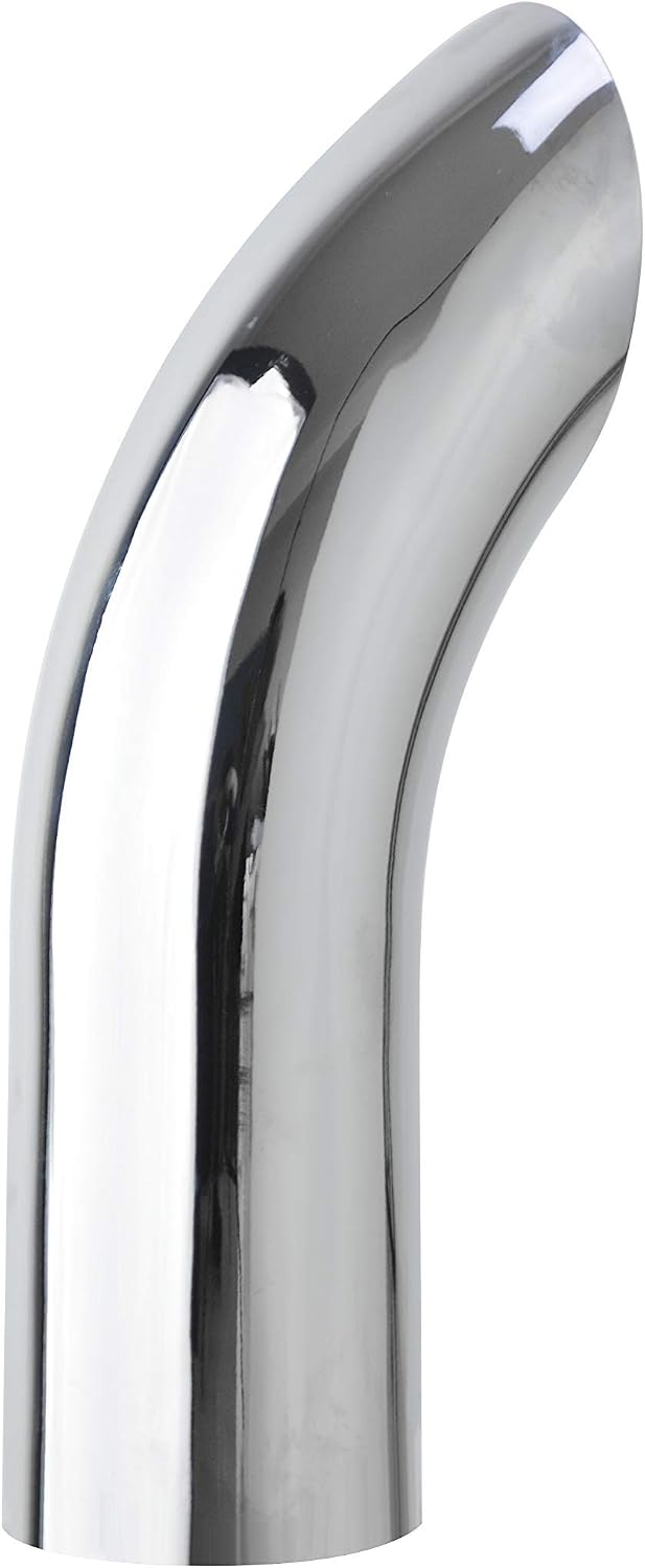 Tubo escape cromado 5x18pulg curvado