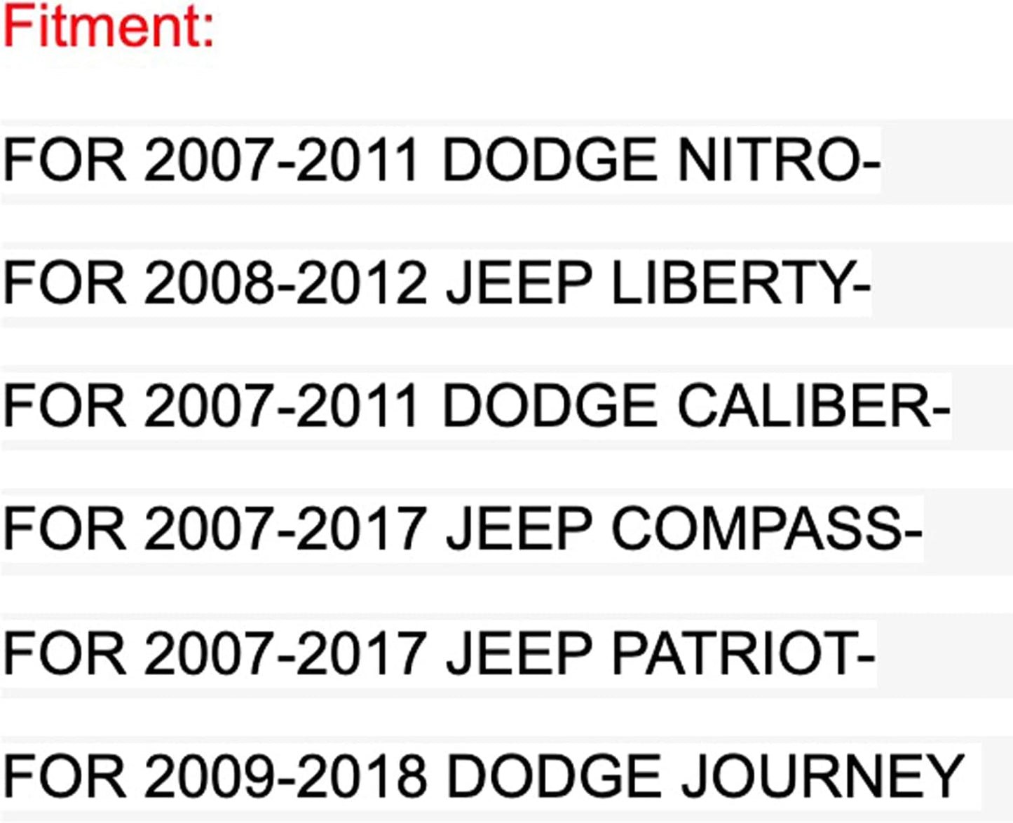 Sello marco techo corredizo Dodge Nitro Caliber