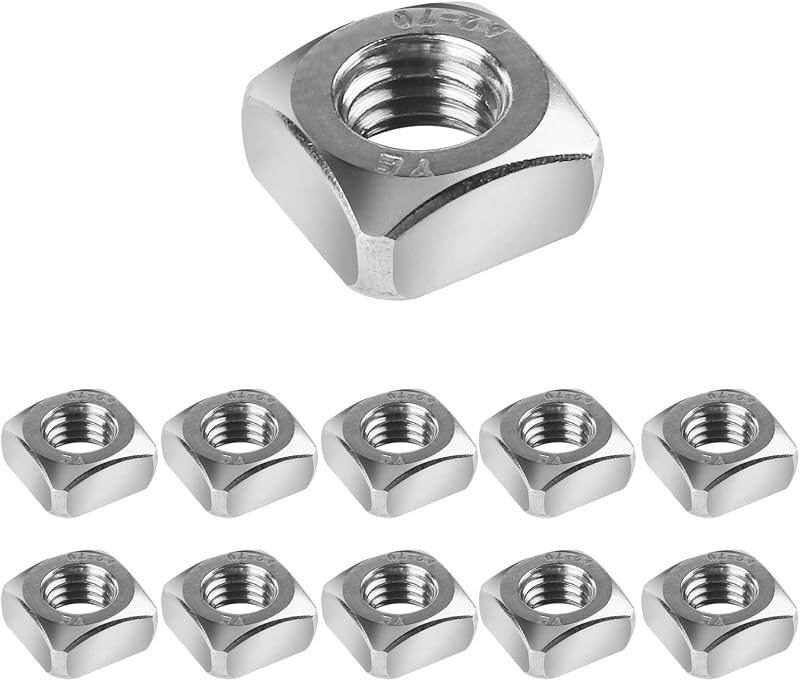 Pack 10 Tuercas M10 Acero Inox 304 Rosca Gruesa