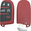Funda llavero inteligente Dodge 5 botones rojo