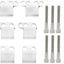 Set 6 divisores cables bujía metal plateado