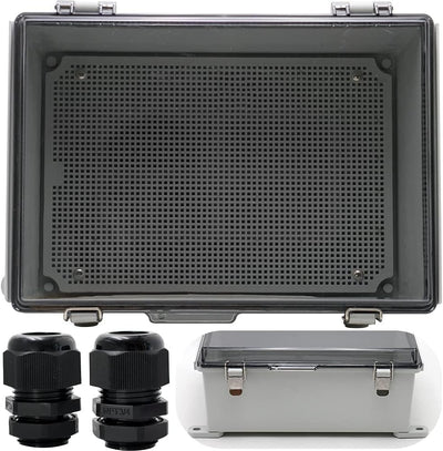 Caja conexiones eléctricas ABS impermeable 13.8x9.8pulg gris