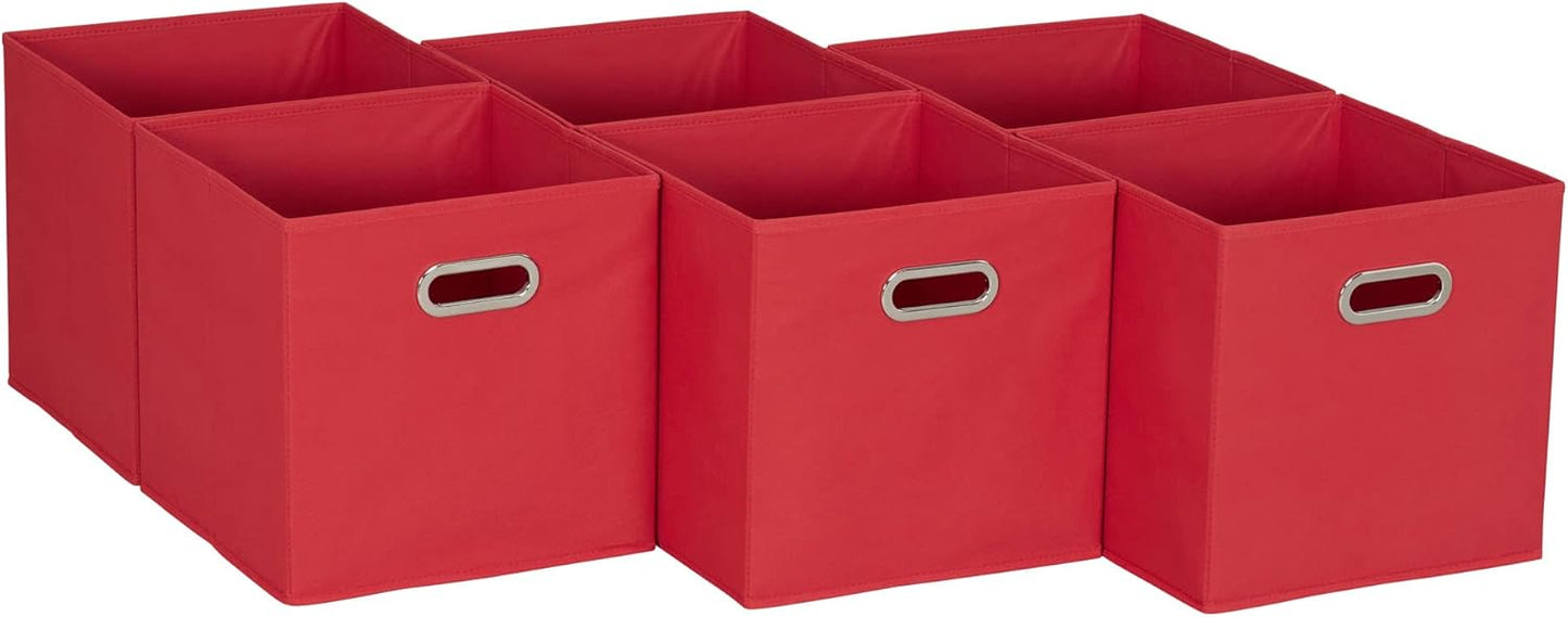 Cubos tela asa rojo set 6