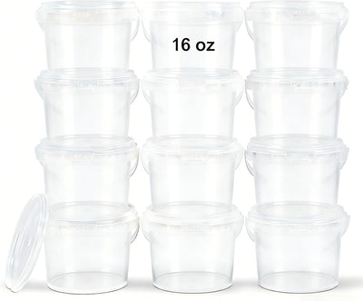 12 Pzas Recipientes Plástico Tapas Almacenamiento Cocina
