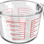 Taza medidora de vidrio borosilicato transparente 8 oz para cocina y hornear
