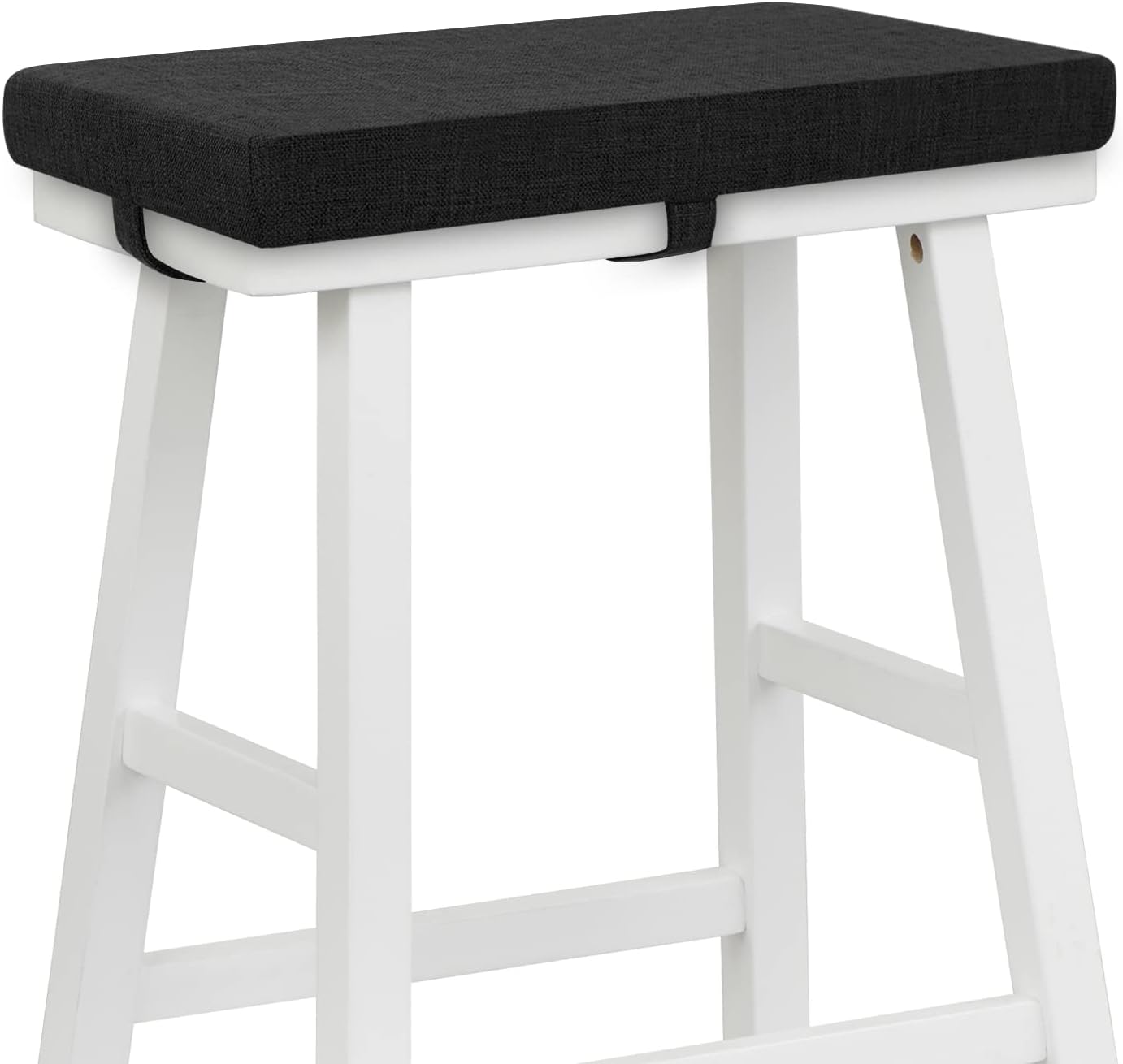 Cojín rectangular para taburete 18x9.5" color negro