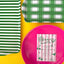 Bandeja Melamina Rayas Verdes 15pulg Con Asas