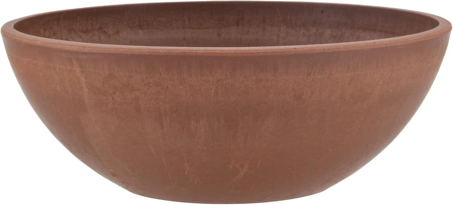 Maceta Baja 8pulg Plástico/Piedra/Madera para Suculentas