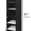Organiz. colgante 6 estantes para dormitorio negro