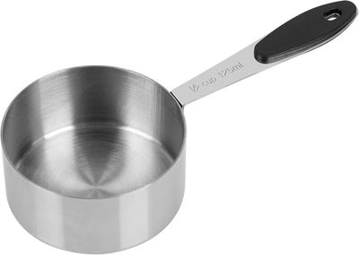 Taza medidora acero inox agarres magnéticos 1/2 taza