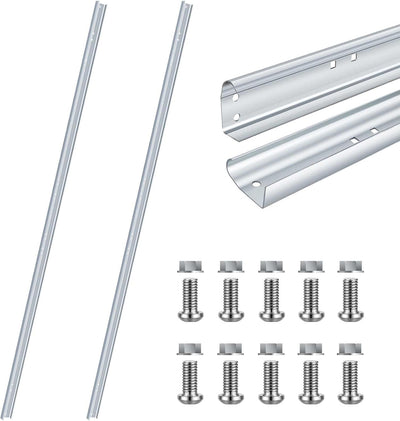 2 Pzas Riel Vertical Puerta Garaje 7pulg Acero Galvanizado