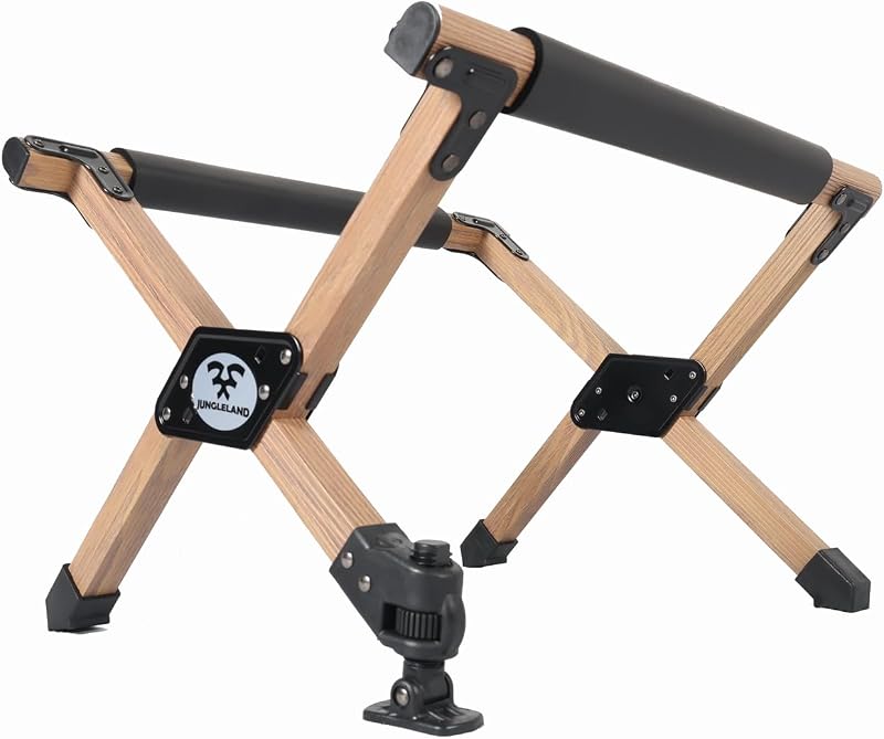 Soporte enfriador plegable aluminio madera roble ajustable
