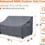 Funda sofá 3 plazas exterior 600D impermeable 79x38.5" gris