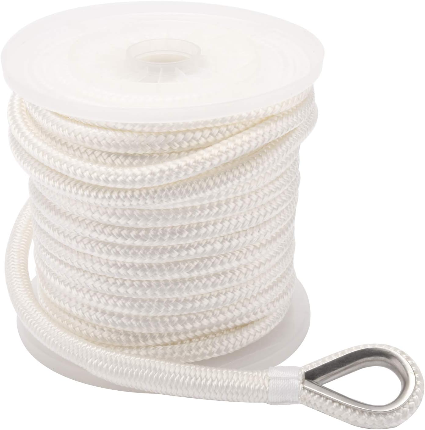Cuerda anclaje doble trenza 1/2" 50ft guardacabo inox