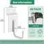 60 Ganchos Resistentes para Pared Forma J Blanco