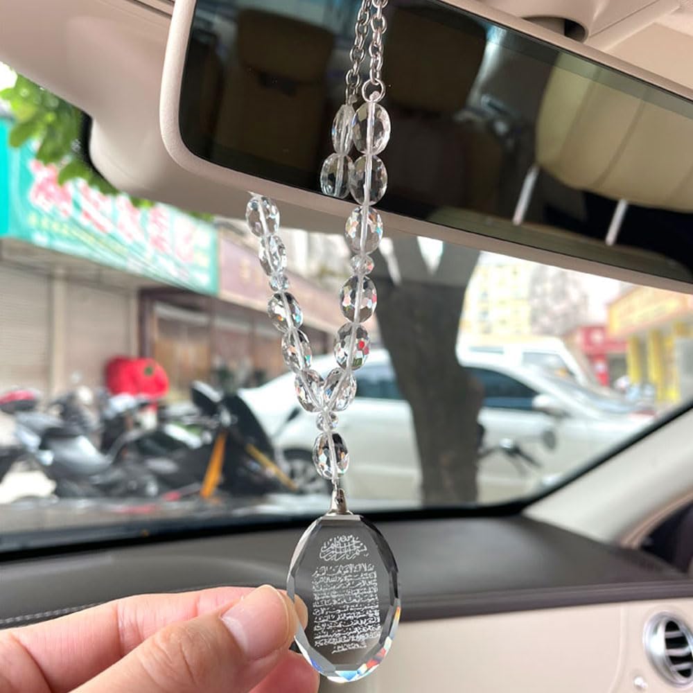 Cuentas de cristal colgante Ayatul Kursi coche