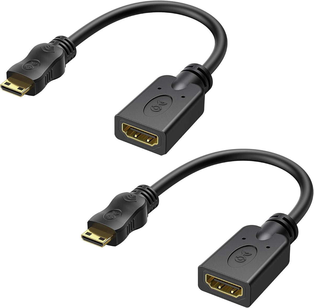 2 Pzas Adaptador Mini HDMI a HDMI 6pulg 4K HDR Raspberry Pi