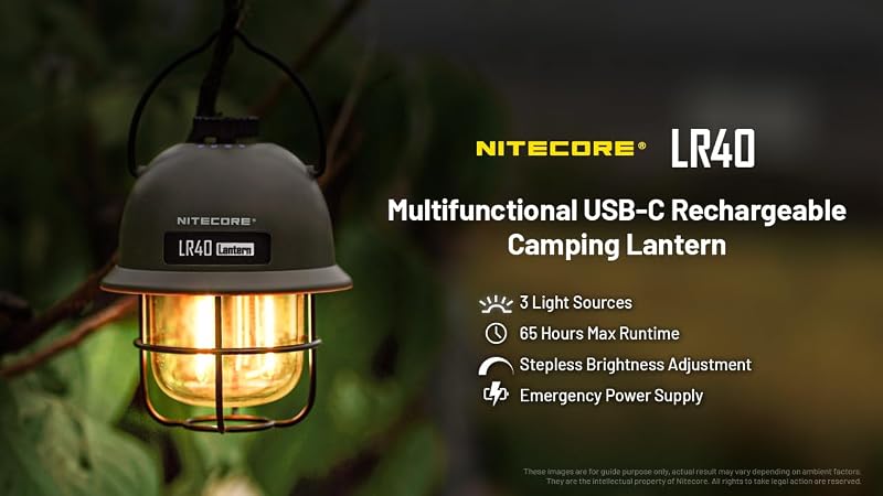 Linterna recargable camping 100 lúmenes USB C verde