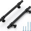 Manijas gabinete negro mate 5" tiradores T-Bar modernos