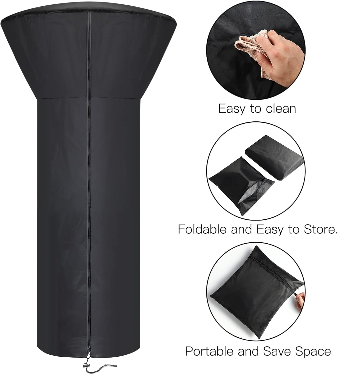 Fundas calentador mesa patio con cremallera y bolsa